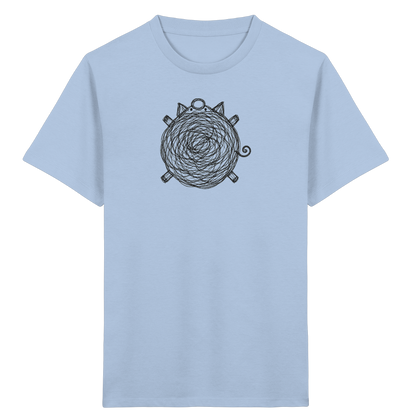 Schwein von oben Kritzelmotiv - Kinder Bio T-Shirt