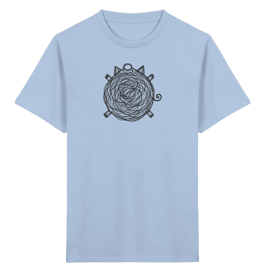 Schwein von oben Kritzelmotiv - Kinder Bio T-Shirt