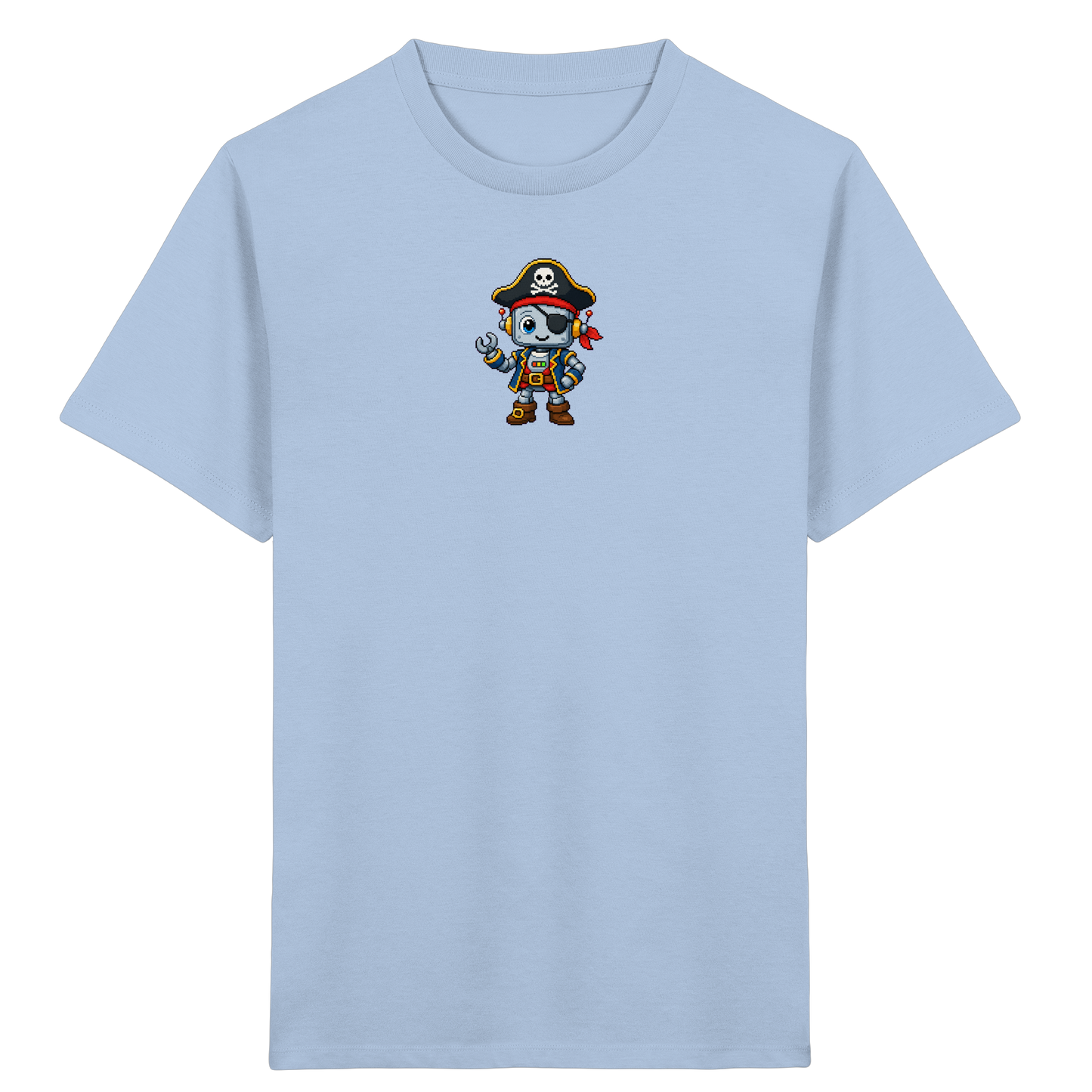 Roboter Pirat: Pixel-Art Kinder T-Shirt - Kinder T-Shirt