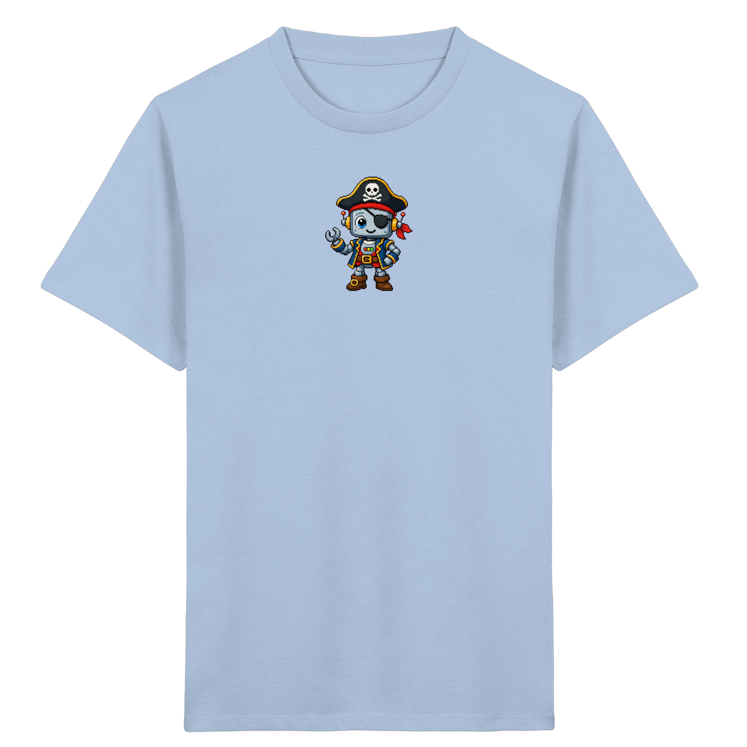 Roboter Pirat: Pixel-Art Kinder T-Shirt - Kinder T-Shirt
