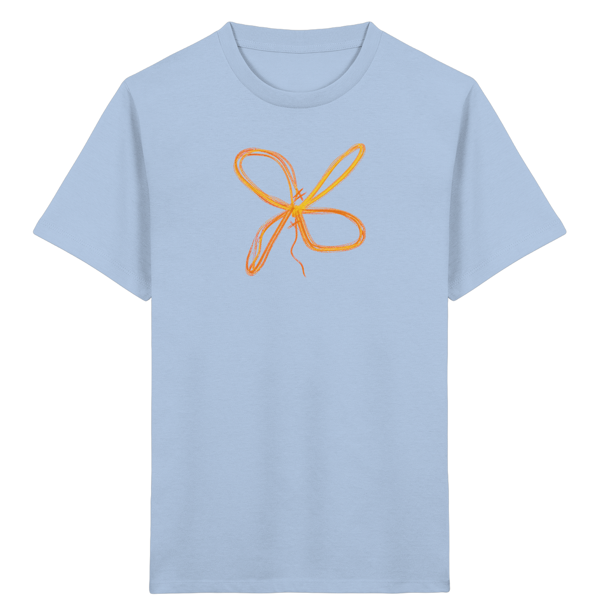 Curryfarbener Schleifenknoten für Kinder - Kinder Bio T-Shirt