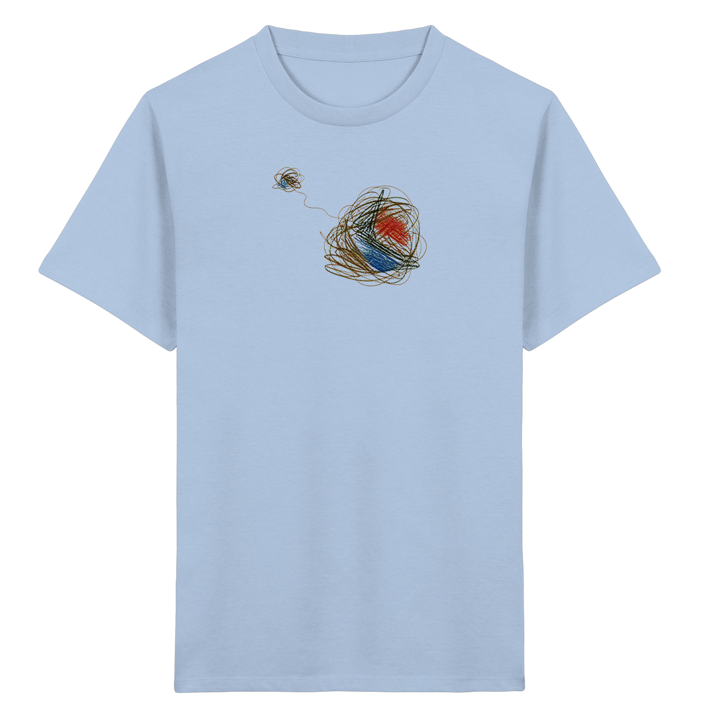 Abstraktes T-Shirt mit kunterbunten Knäueln - Kinder Bio T-Shirt