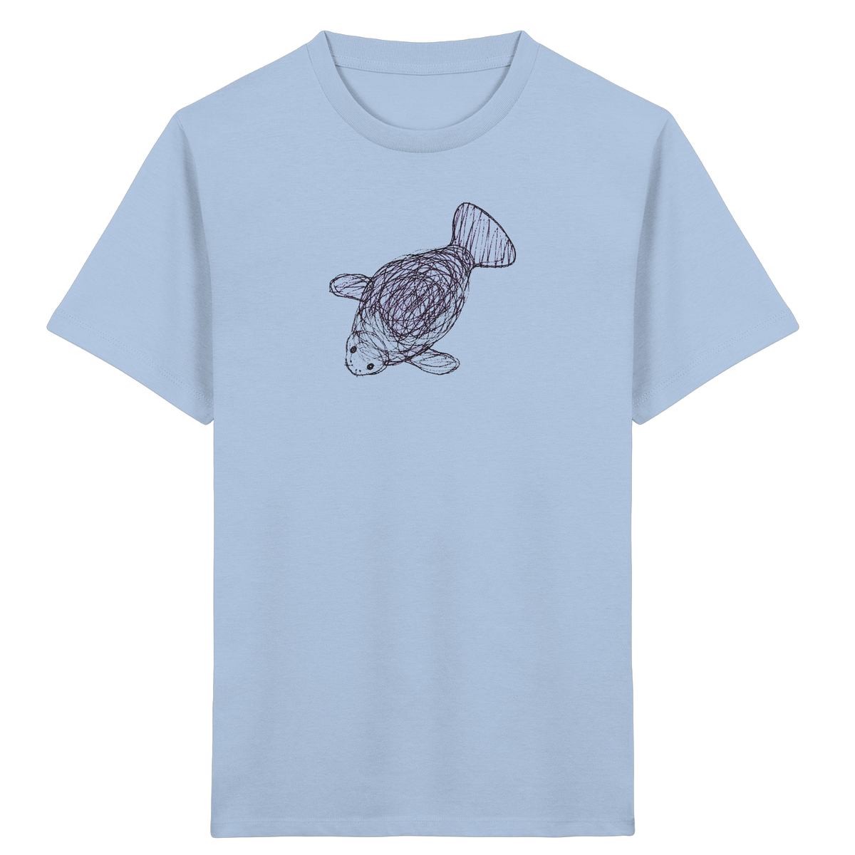 Seekuh von oben gezeichnet - Kinder Bio T-Shirt