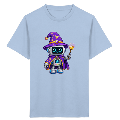 Pixel Roboter Zauberer T-Shirt: Magischer Spaß - Kinder Bio T-Shirt