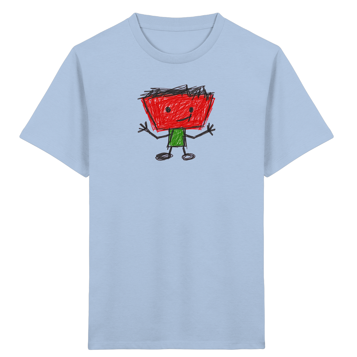 Kritzelkopf mit Zackenhaar - Kinder Bio T-Shirt
