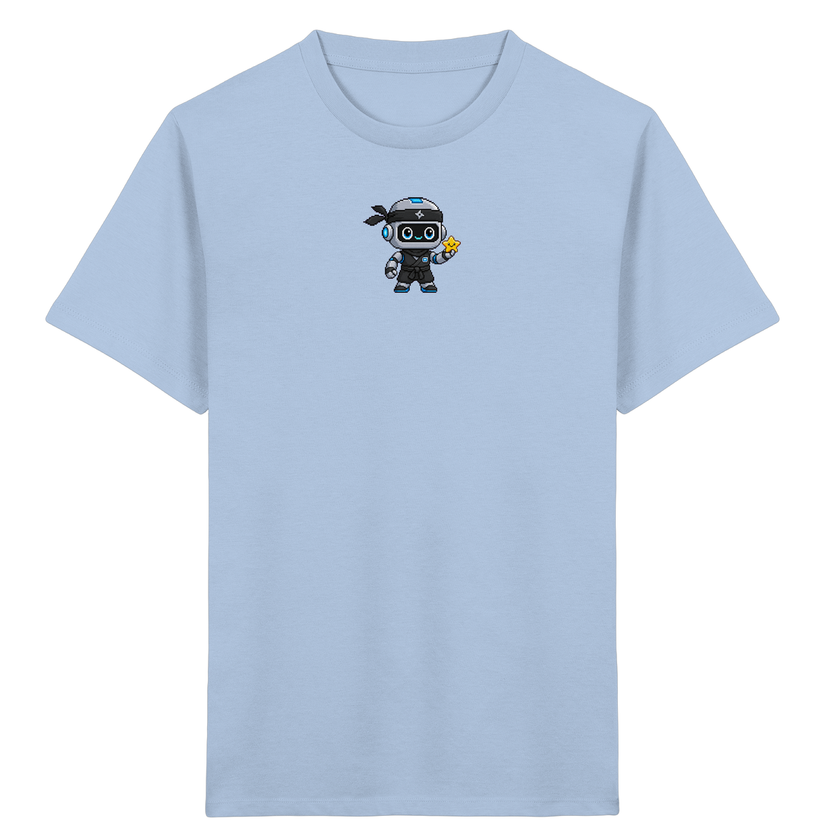 Roboter Ninja mit goldenem Stern - Kinder T-Shirt