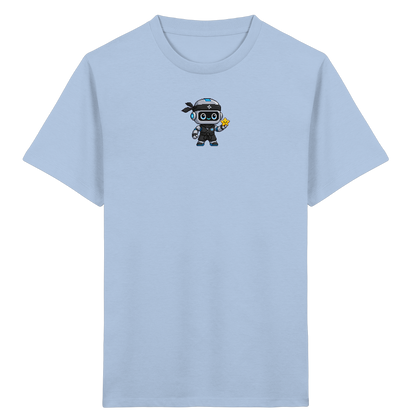 Roboter Ninja mit goldenem Stern - Kinder T-Shirt