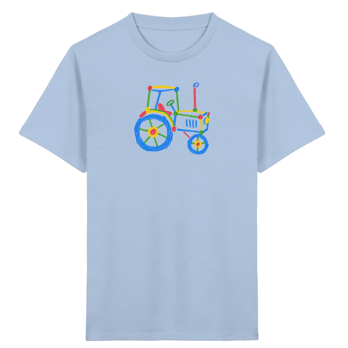 Bunter Kinder Traktor - Kinder Bio T-Shirt
