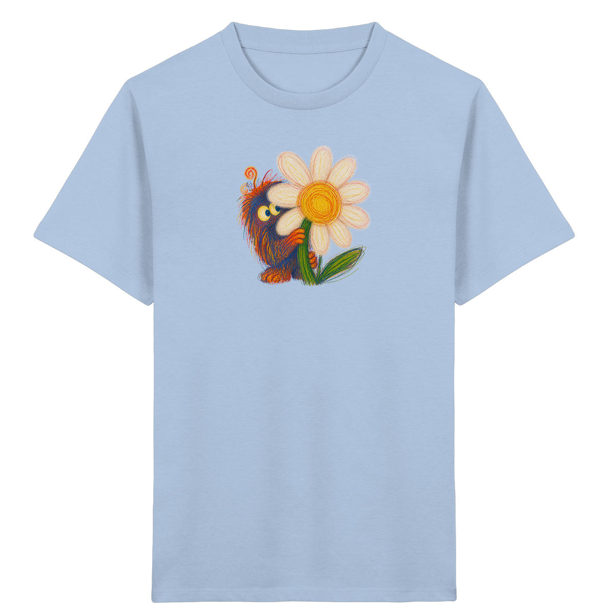 Gänseblümchen Monster Kinder T-Shirt - Kinder Bio T-Shirt