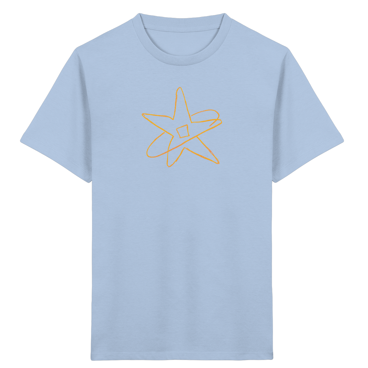 Goldgelber Wackelstern für Kinder - Kinder Bio T-Shirt