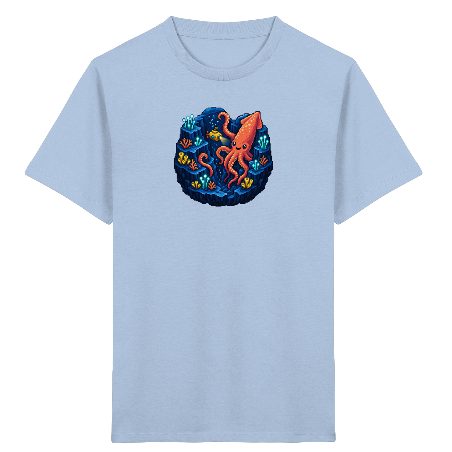 Abenteuer Tintenfisch im Retro Look - Kinder Bio T-Shirt
