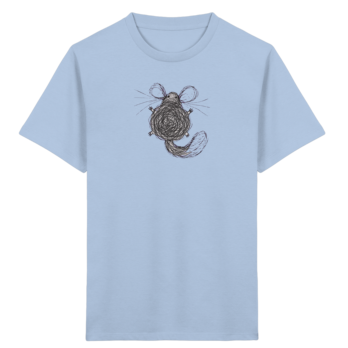 Chinchilla von oben gezeichnet - Kinder Bio T-Shirt