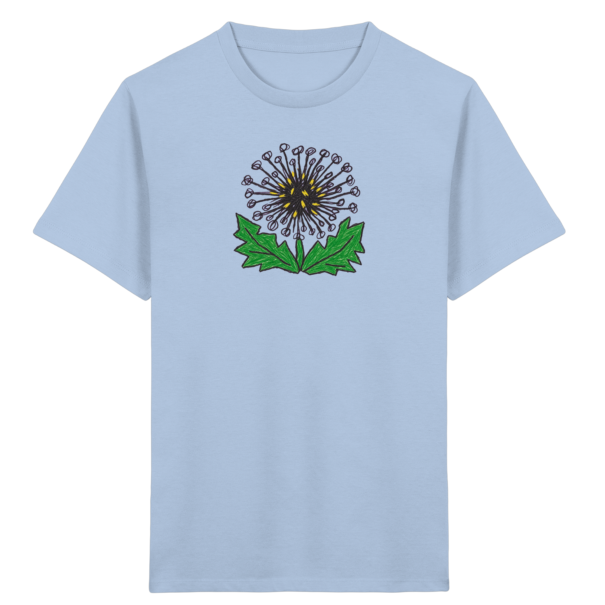 Kinder-T-Shirt mit Kritzel-Löwenzahn