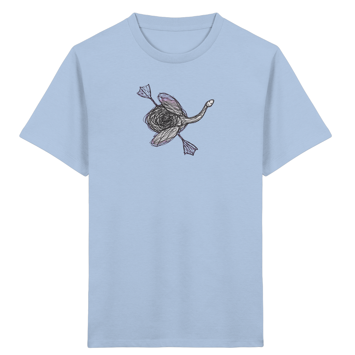 Schwan von oben Kritzelmotiv - Kinder Bio T-Shirt