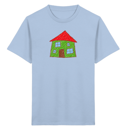 Grünes Haus mit vier Fenstern - Kinder Bio T-Shirt