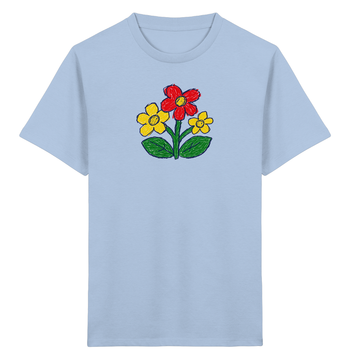 Kritzel-Dreiblüte Kinder T-Shirt - Kinder Bio T-Shirt