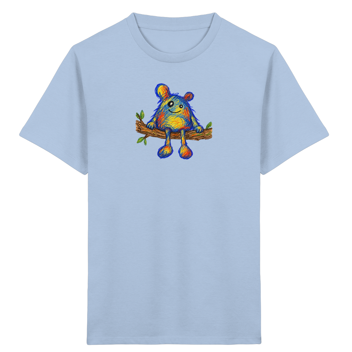 Astsitzer Kritzelmonster auf Ast - Kinder Bio T-Shirt