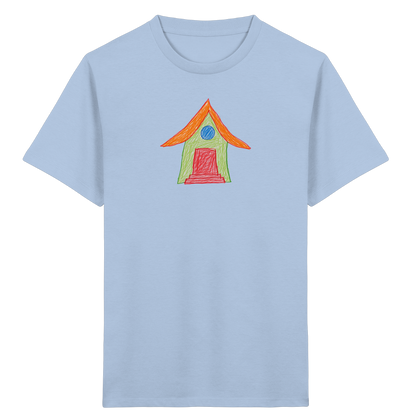 Grünes Haus mit Dachüberhang - Kinder Bio T-Shirt