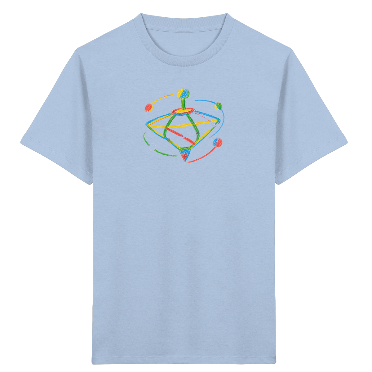 Bunter Farbpunkt Kreisel - Kinder Bio T-Shirt