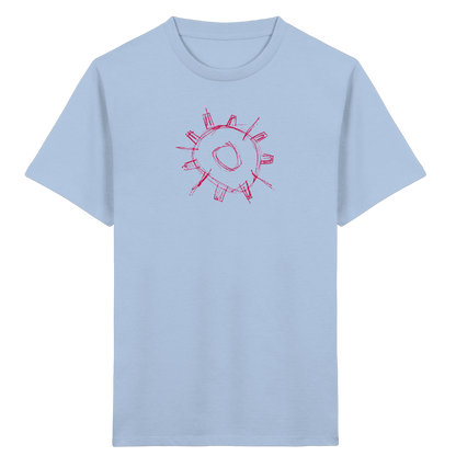 Karminrotes Zackenrad Kinder T-Shirt - Kinder Bio T-Shirt