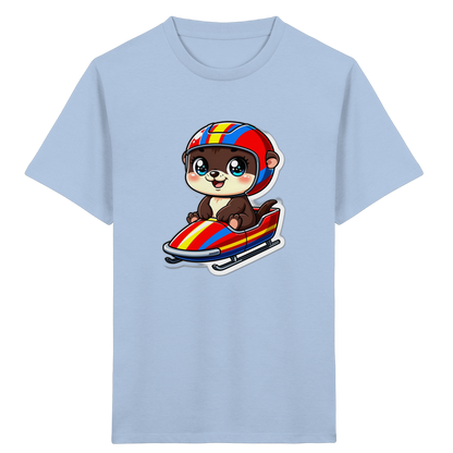 Otter im Bob – Kinder Bio-T-Shirt
