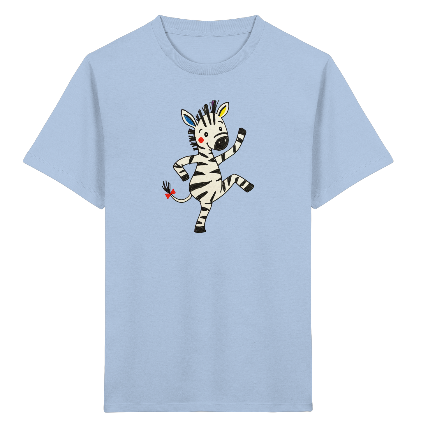 Fröhliches tanzendes Zebra Kinder T-Shirt - Kinder Bio T-Shirt