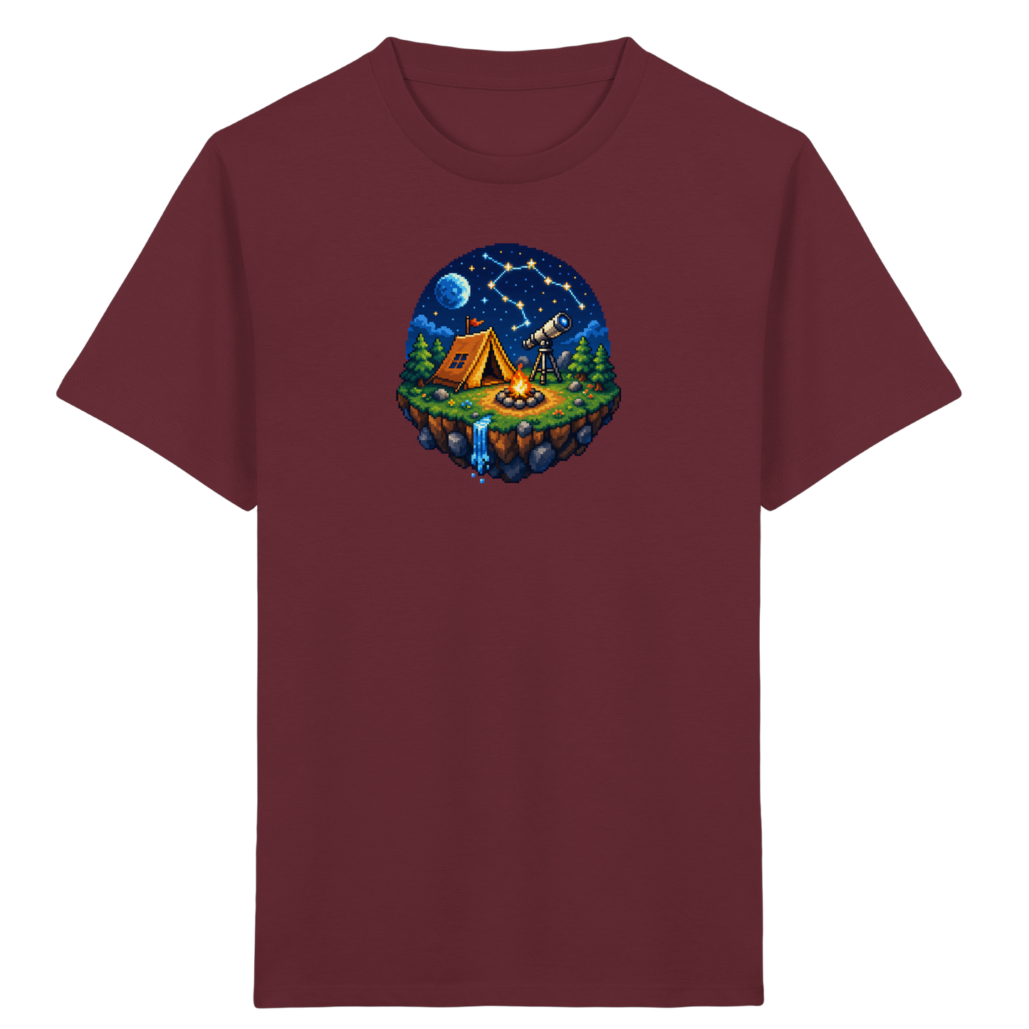 Magisches Pixel Camping Insel Abenteuer - Kinder Bio T-Shirt Vorderseite