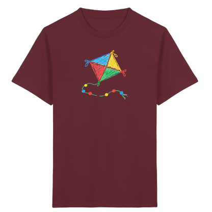 Bunter Drachen mit Knoten - Kinder Bio T-Shirt
