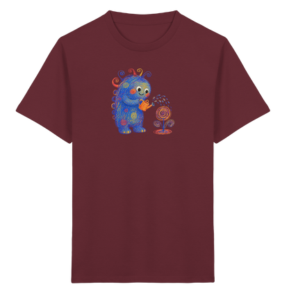 Kringelblume Monster Kinder T-Shirt - Kinder Bio T-Shirt Vorderseite