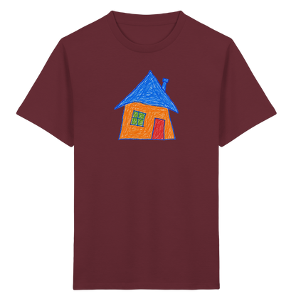 Oranges Haus mit Schornstein - Kinder Bio T-Shirt