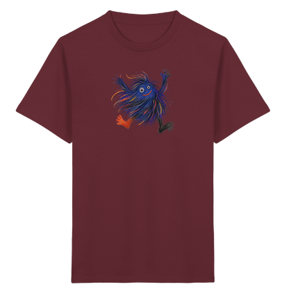 Wackelwuschel tanzt fröhlich - Kinder Bio T-Shirt Vorderseite
