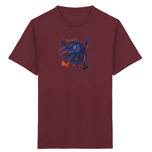 Wackelwuschel tanzt fröhlich - Kinder Bio T-Shirt Vorderseite