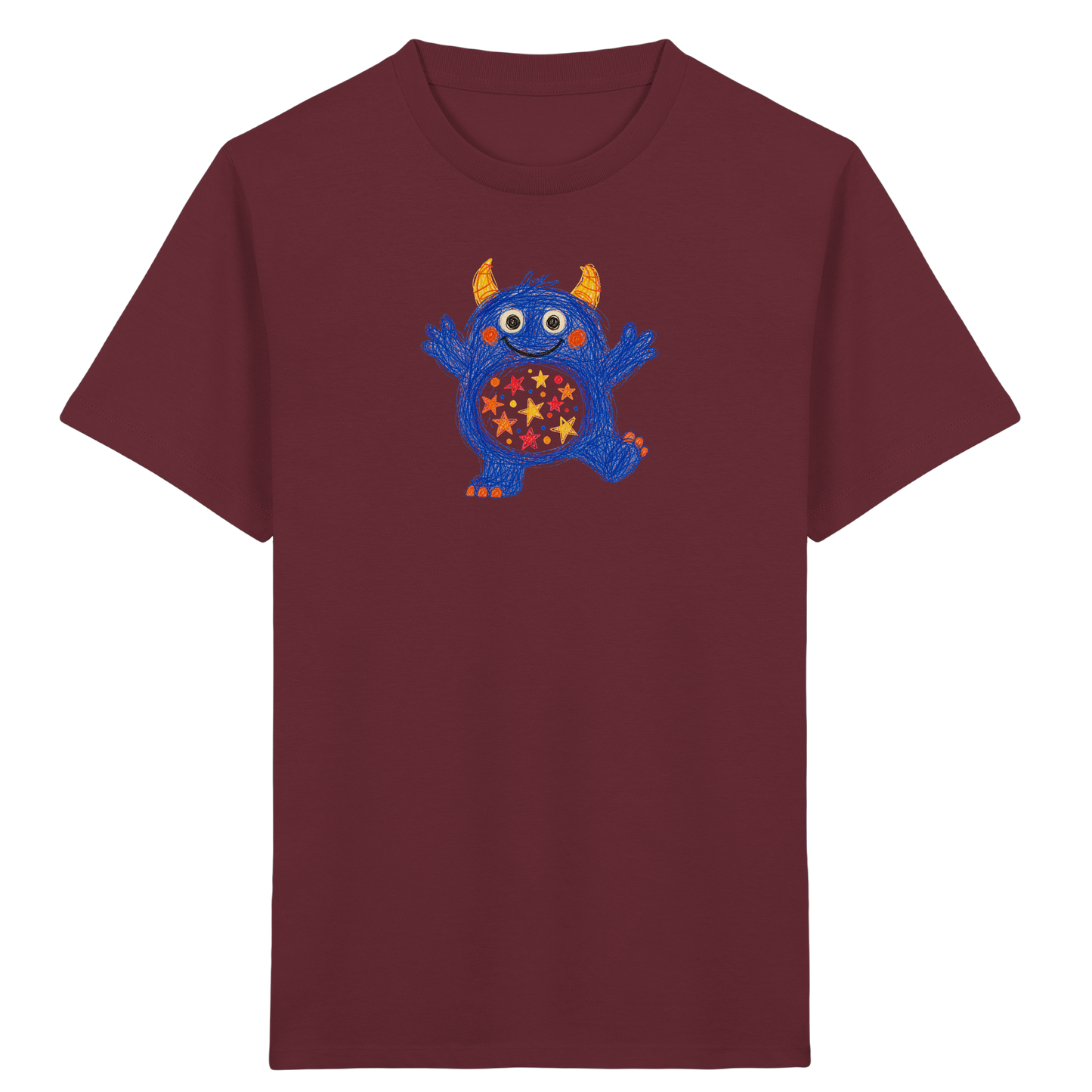 Funkelbauch Kritzelmonster Shirt - Kinder Bio T-Shirt Vorderseite