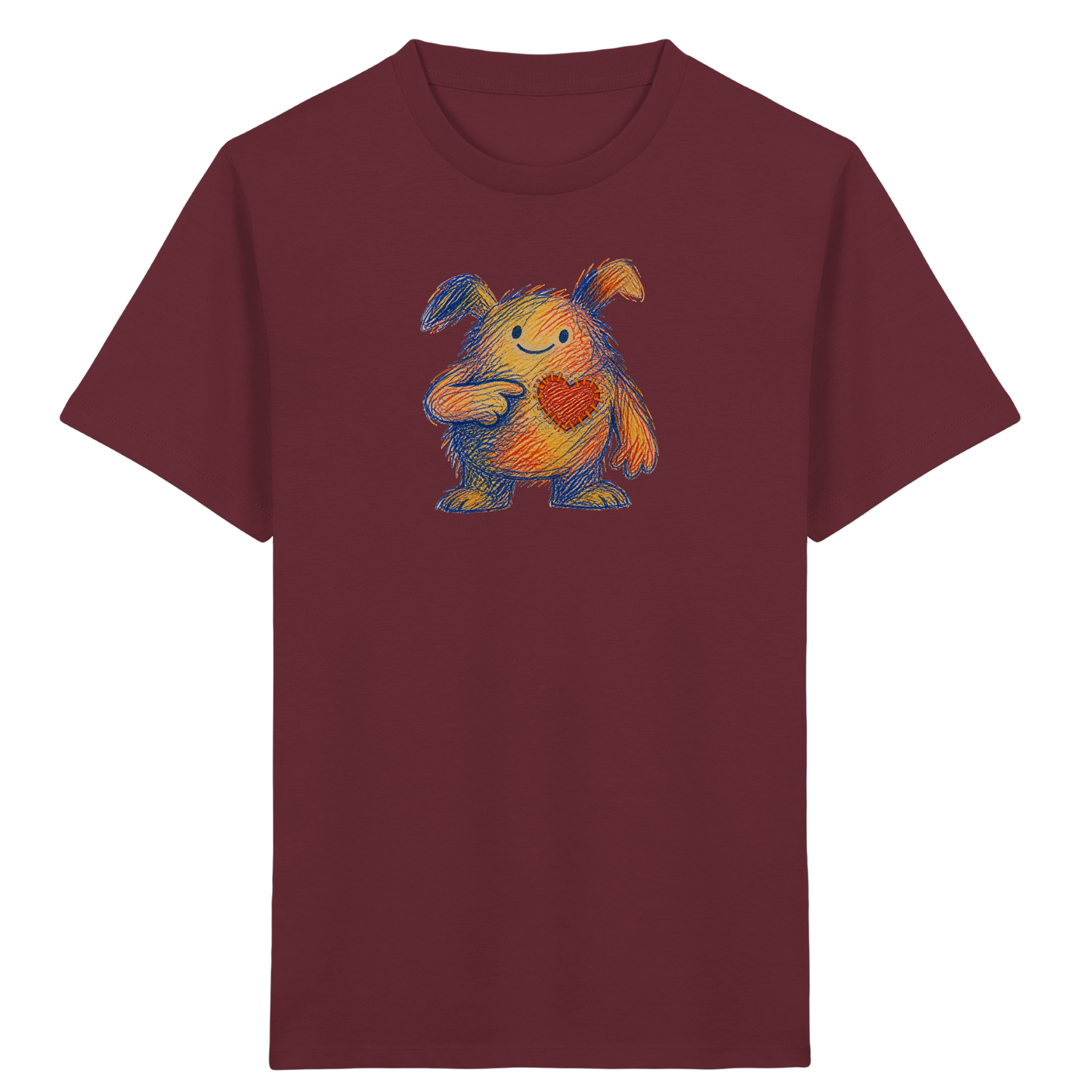 Flickenfreund Monster Kinder Shirt - Kinder Bio T-Shirt Vorderseite