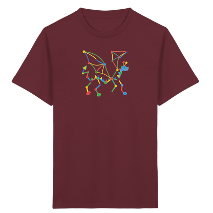 Bunter Farbpunkt Drache - Kinder Bio T-Shirt