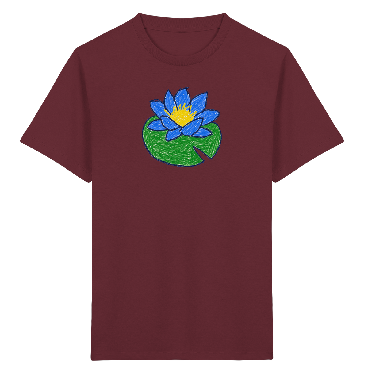 Kritzel Wasserlilie Kinder Shirt - Kinder Bio T-Shirt