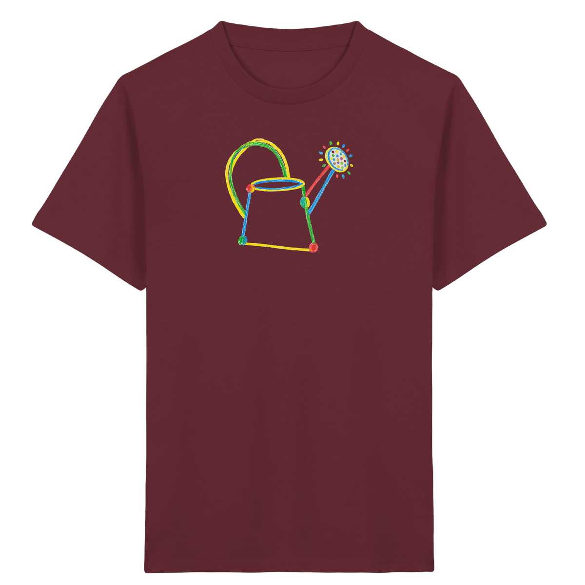 Bunte Kreide Gießkanne Kinder - Kinder Bio T-Shirt