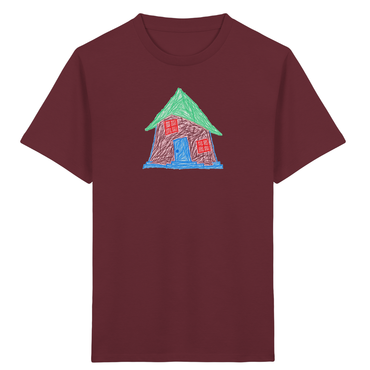 Rosa Schiefhaus Kinderzeichnung - Kinder Bio T-Shirt