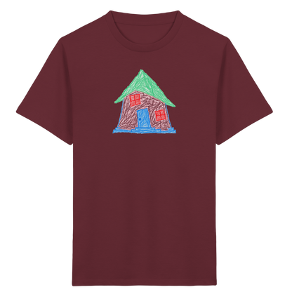 Rosa Schiefhaus Kinderzeichnung - Kinder Bio T-Shirt