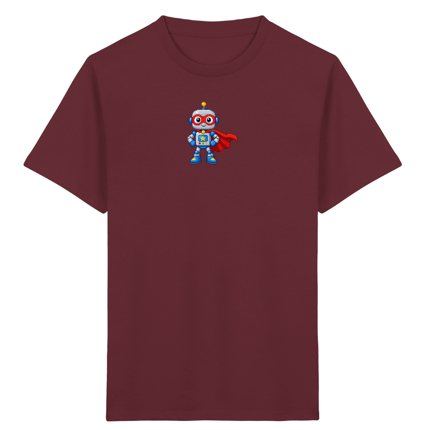 Pixel-Roboter Superhelden-Shirt: Freundliches Design - Kinder T-Shirt