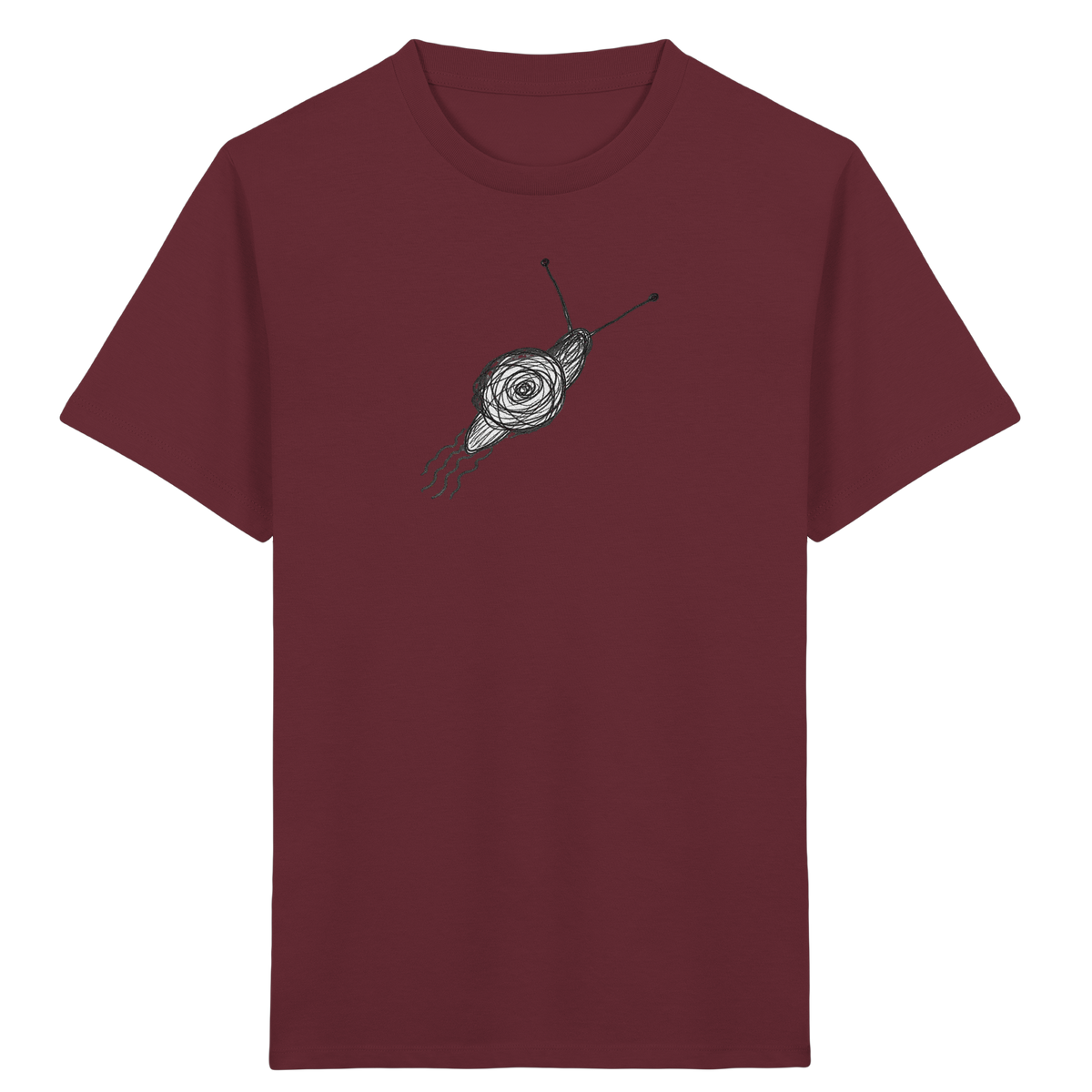 Schnecke von oben Kinderzeichnung - Kinder Bio T-Shirt