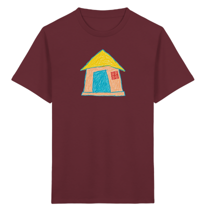 Pfirsichfarbenes Türhaus für Kinder - Kinder Bio T-Shirt