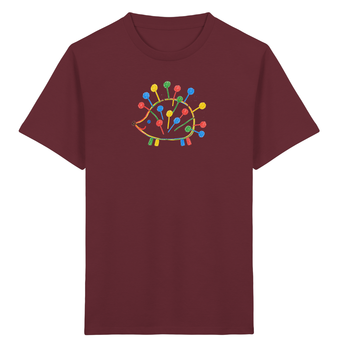Bunter Farbpunkt Igel - Kinder Bio T-Shirt