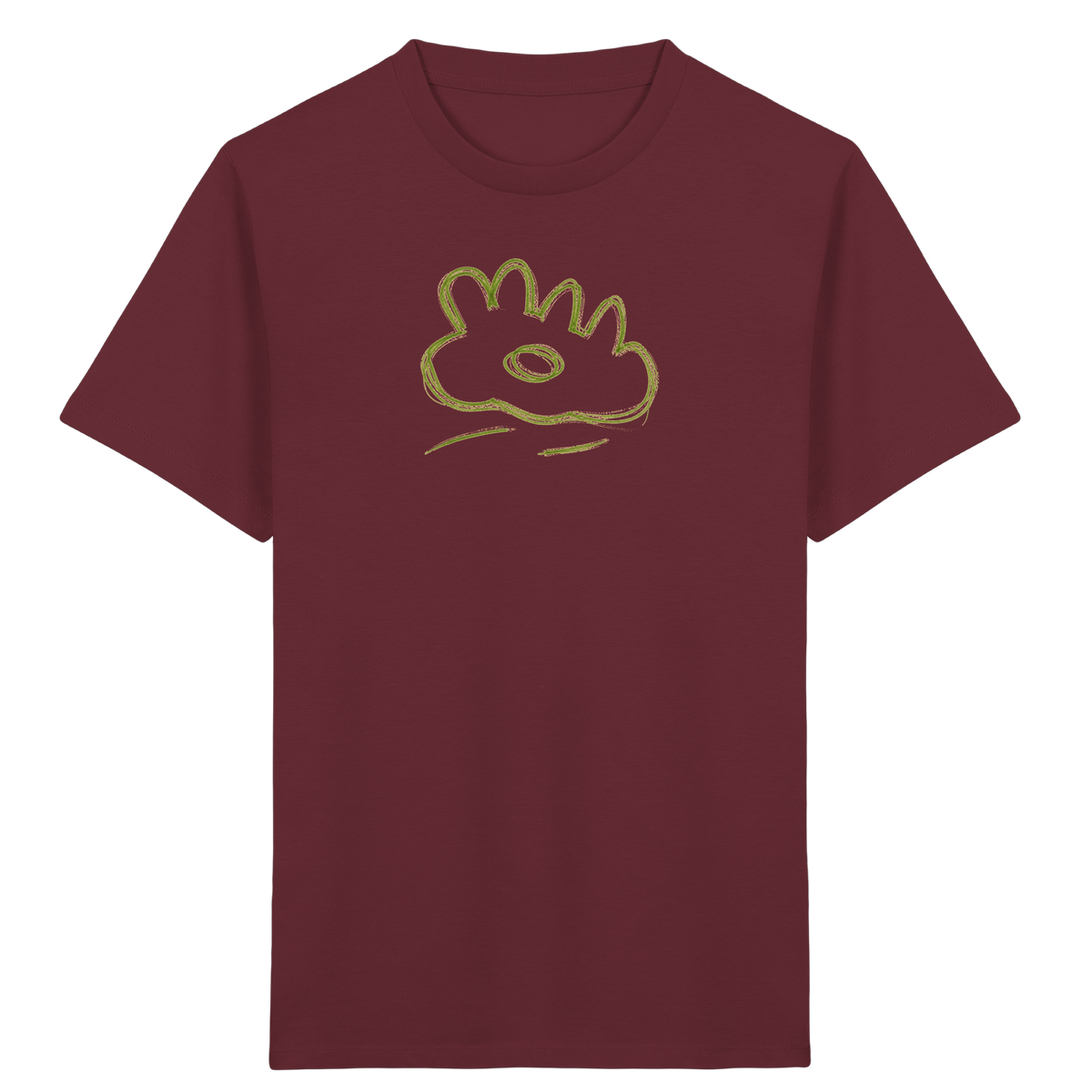 Grüne Wackelwolke Kinder T-Shirt - Kinder Bio T-Shirt Vorderseite