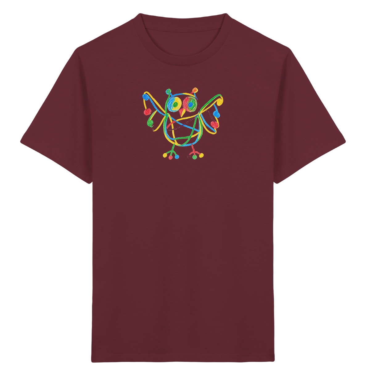 Farbpunkt Eule Kinder Shirt - Kinder Bio T-Shirt