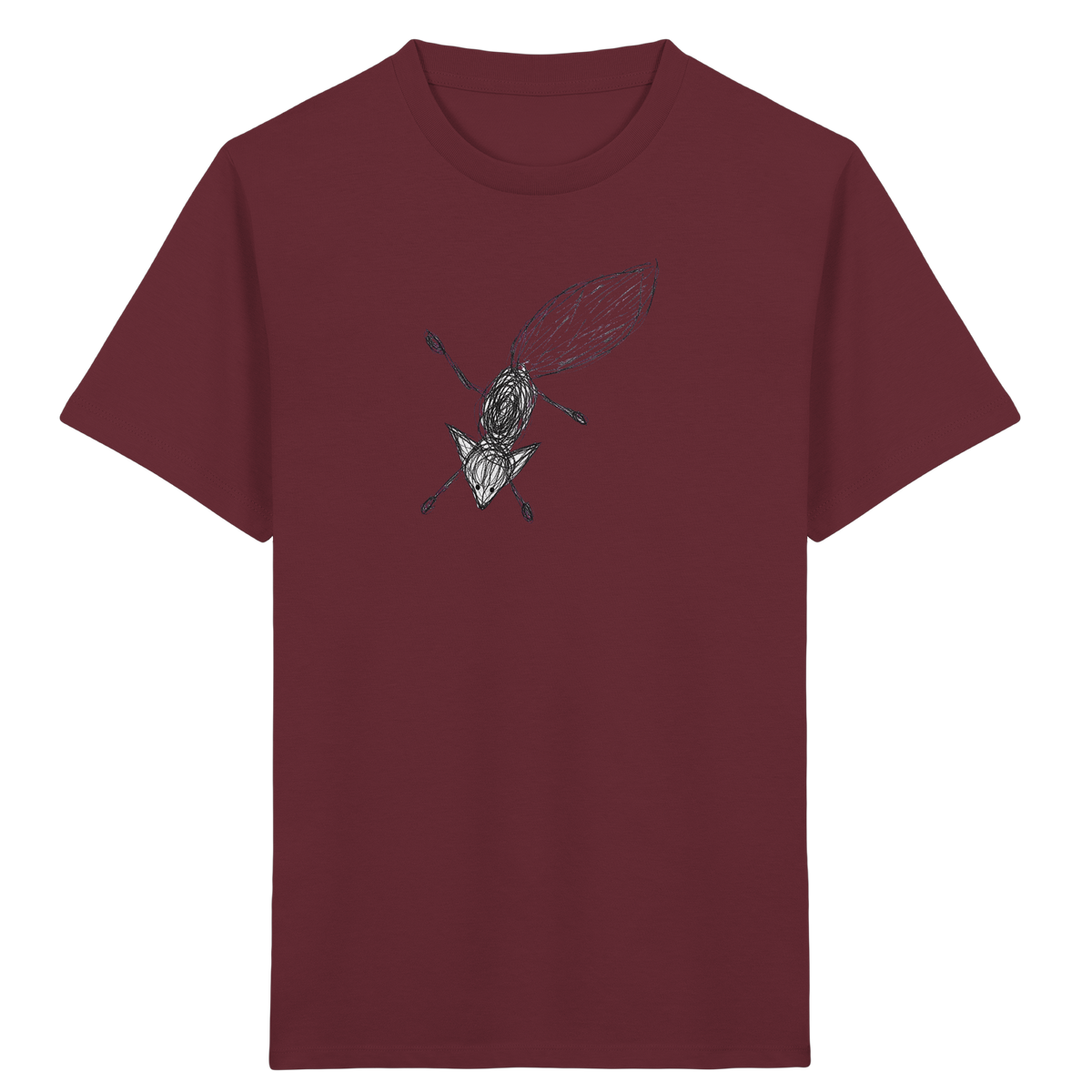 Fuchs von oben gezeichnet - Kinder Bio T-Shirt