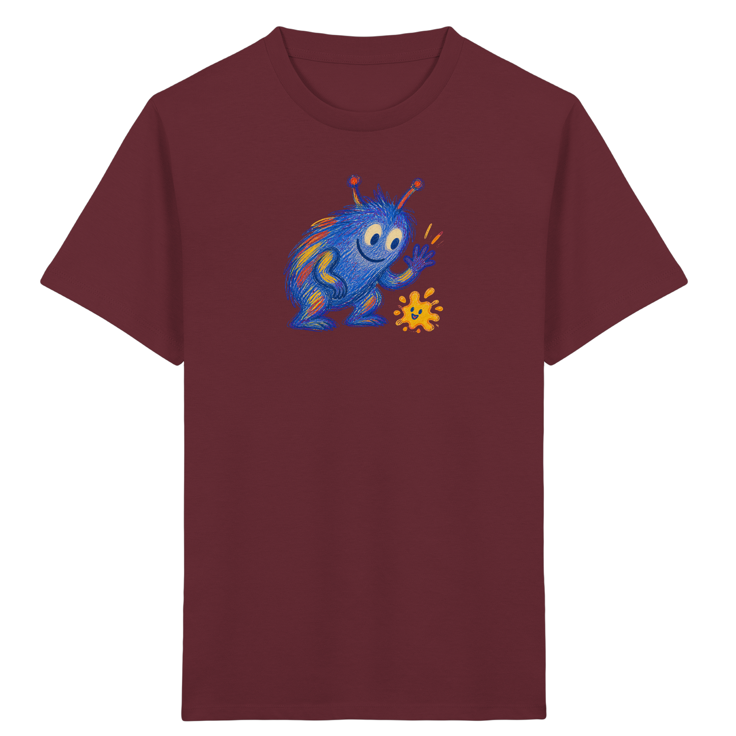 Klecksfreund Monster Kinder T-Shirt - Kinder Bio T-Shirt Vorderseite