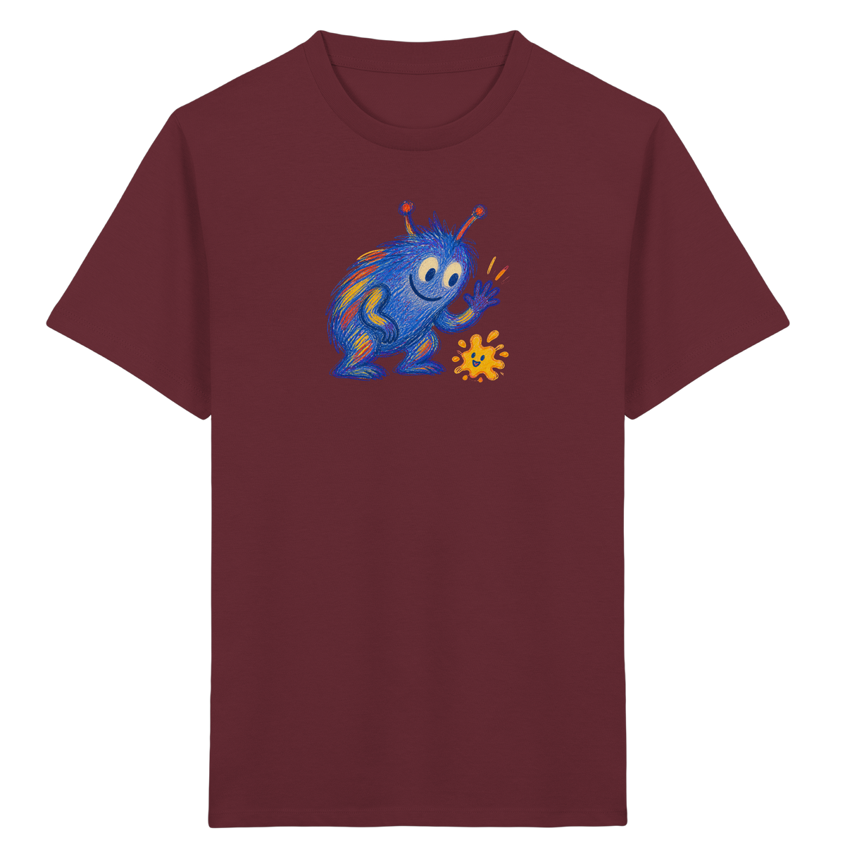 Klecksfreund Monster Kinder T-Shirt - Kinder Bio T-Shirt Vorderseite