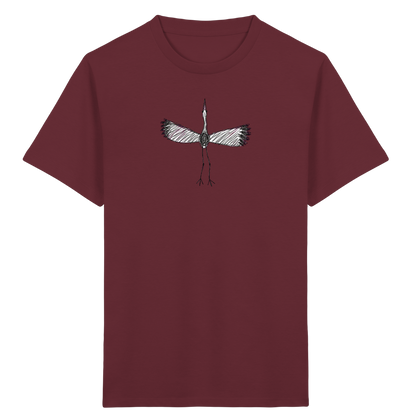 Storch von oben gezeichnet - Kinder Bio T-Shirt