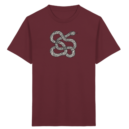 Schlange von oben gezeichnet - Kinder Bio T-Shirt